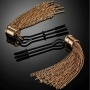 Зажимы для сосков Guilty Pleasure Tassel Tease Clamps, черно-золотые