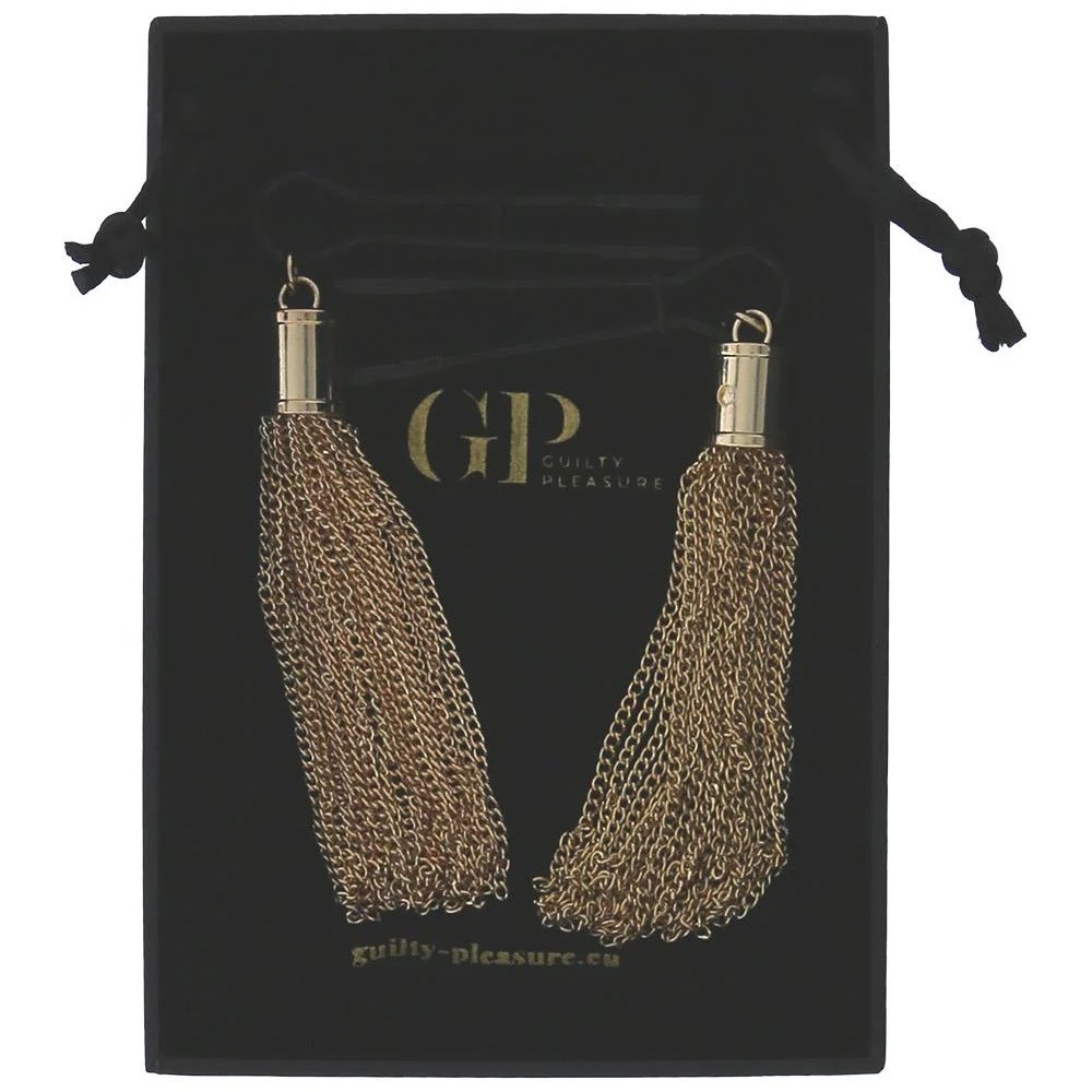 Зажимы для сосков Guilty Pleasure Tassel Tease Clamps, черно-золотые