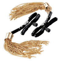 Зажимы для сосков Guilty Pleasure Draped Desire Clamps, черно-золотые