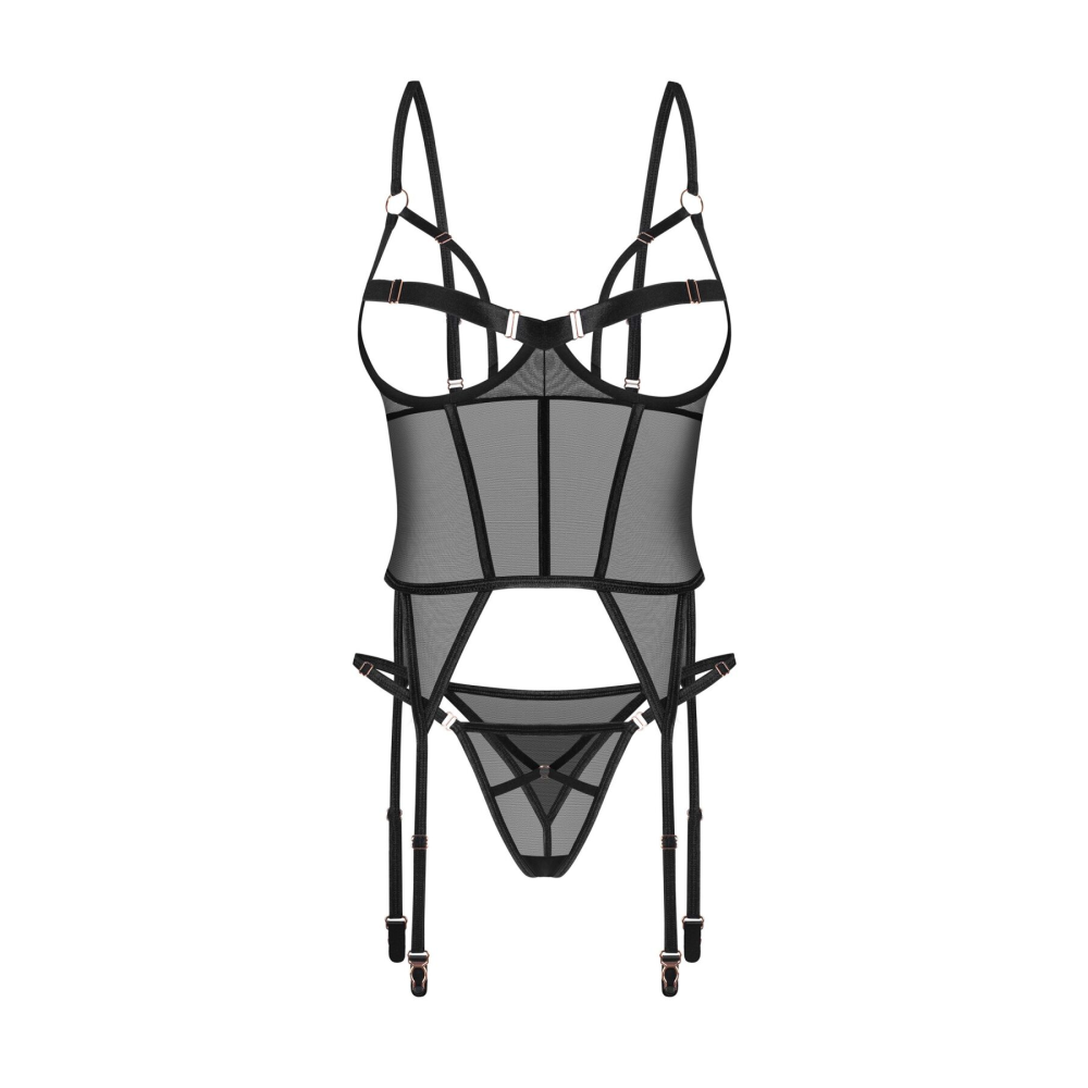 Корсет Obsessive Euridia corset & tanga XL/2XL