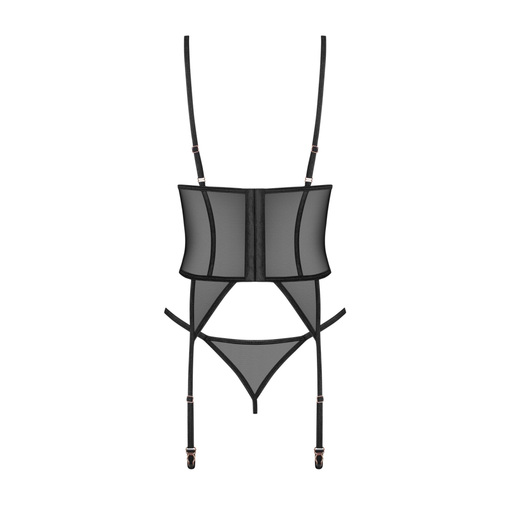 Корсет Obsessive Euridia corset & tanga XL/2XL