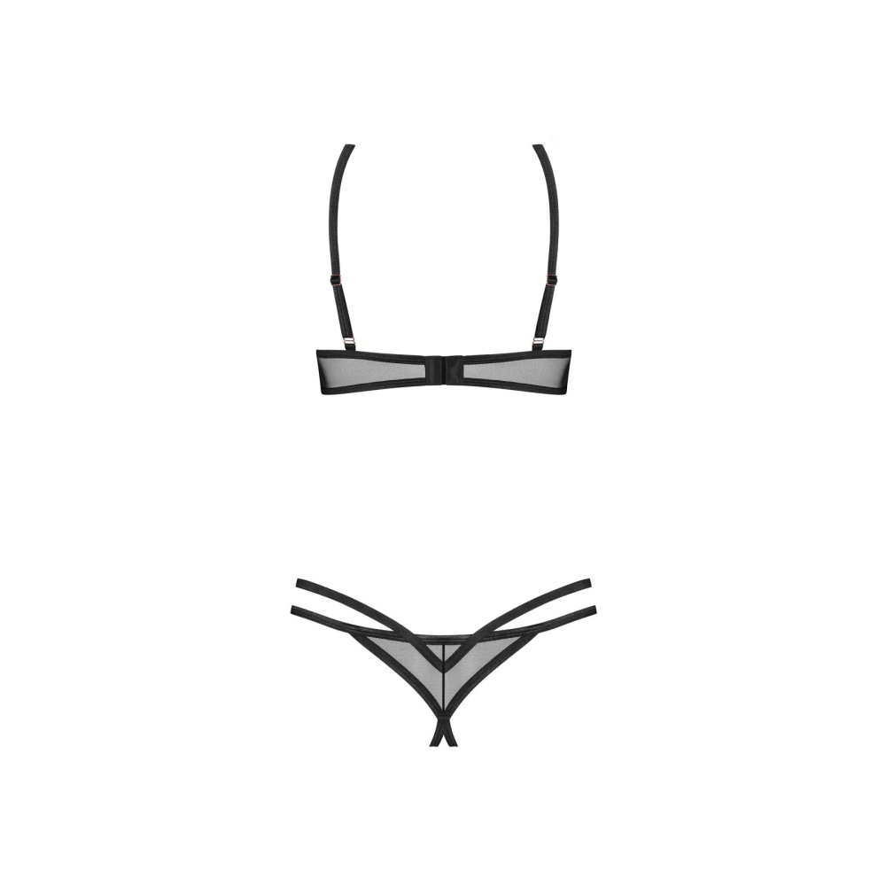 Комплект Obsessive Euridia 2-pcs crotchless set XS/S