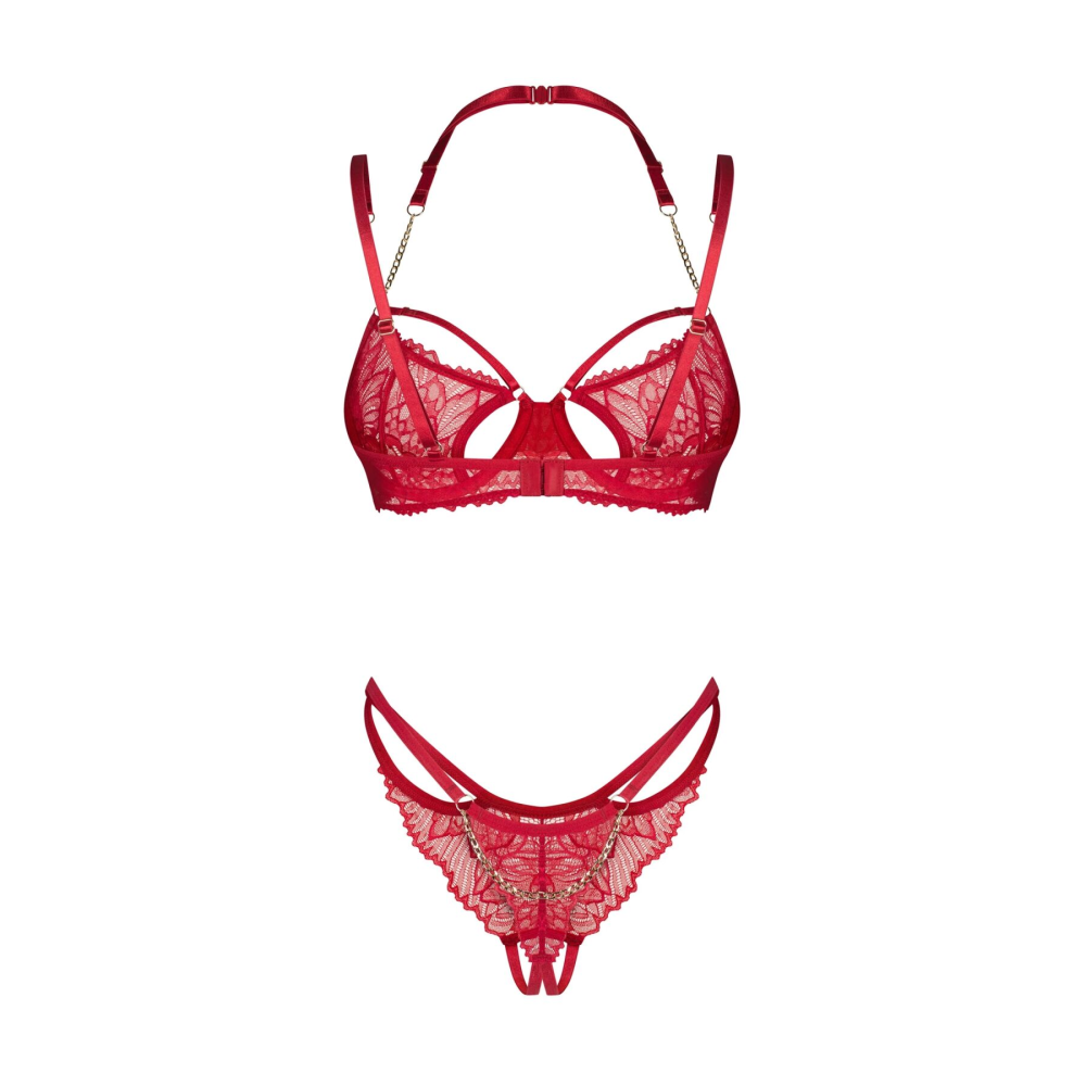Комплект Obsessive Matildea 2-pcs crotchless set L/XL