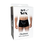 Мужские трусы с сюрпризом Art of Sex - Gladiator, черные с эффектом мокрого бархата, размер L