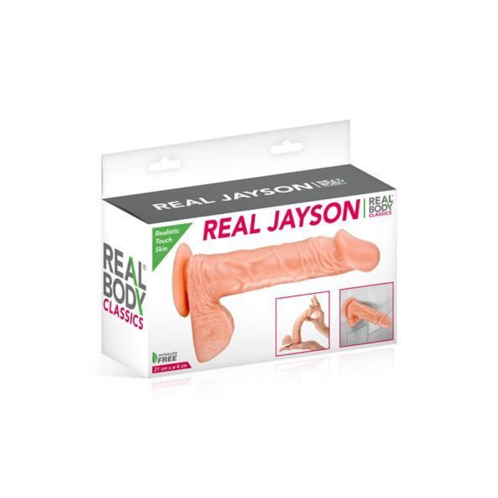 Фаллоимитатор Real Body - Real Jayson Flesh, TPE, диаметр 4см