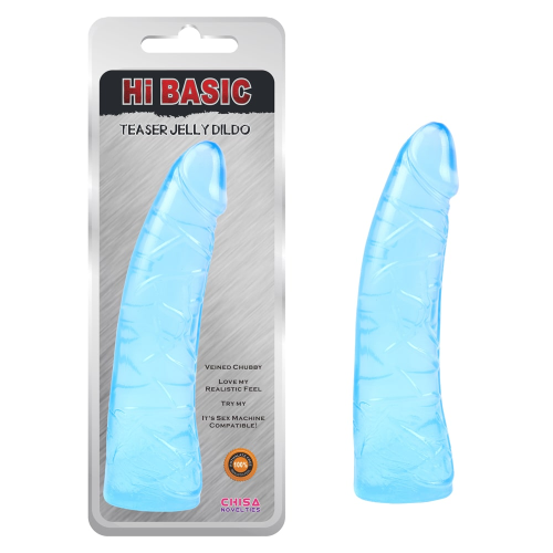 Фаллоимтатор реалистичный Chisa Teaser Jelly Dildo голубой, 18.6 х 4 см