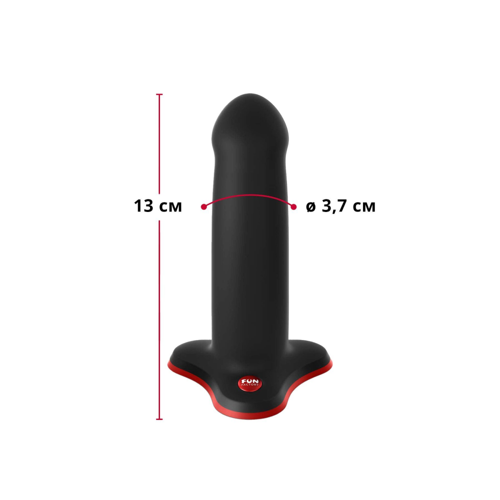 Фаллоимитатор Fun Factory AMOR Black, длина 14,6 см, диаметр 3,7 см, изогнутый