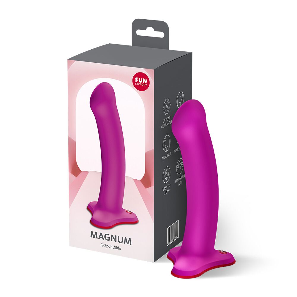 Фаллоимитатор Fun Factory MAGNUM Blackberry, очень гибкий, длина 18,3 см, диаметр 3,7 см