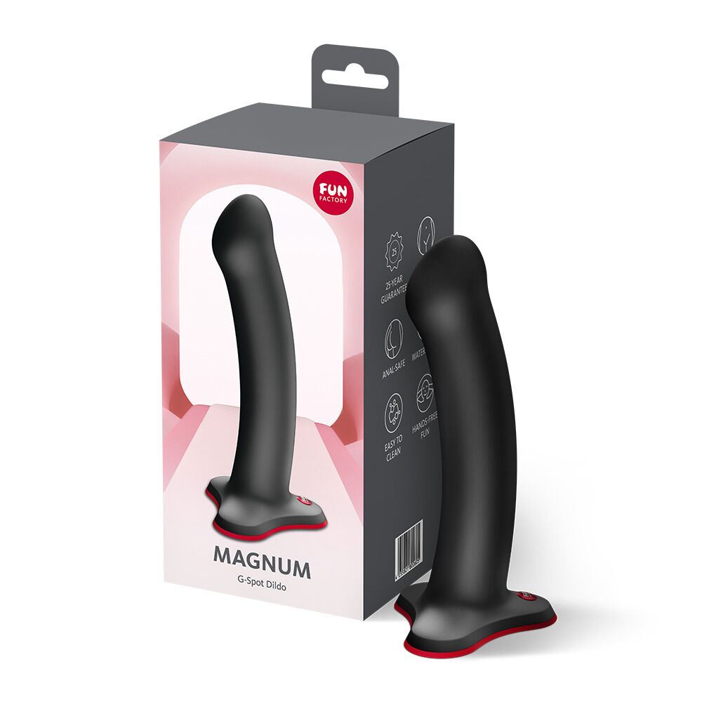 Фаллоимитатор Fun Factory MAGNUM Black, очень гибкий, длина 18,3 см, диаметр 3,7 см