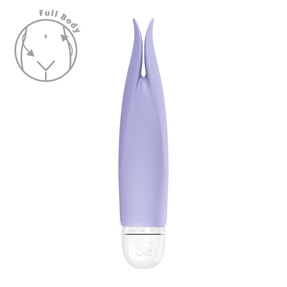 Вибратор с лепестками Fun Factory VOLITA purple, компактный, очень тихий, на батарейках