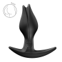 Анальная пробка Fun Factory BOOTIE FEM Black, в виде бутона, диаметр 2,9 см, тонкий ограничитель