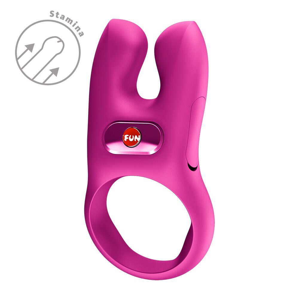 Эрекционное виброкольцо с двойной стимуляцией клитора Fun Factory NŌS CLASSIC Magenta, 2 мотора
