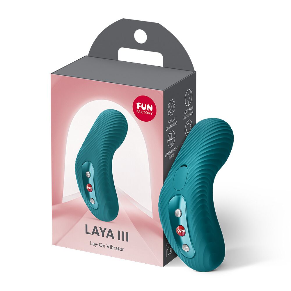 Накладной вибратор Fun Factory LAYA III Bottle Green, эффект постукивания пальцем