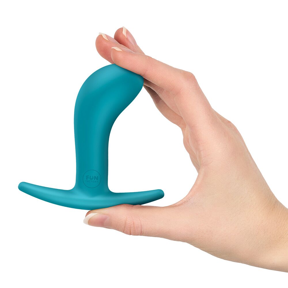 Анальная пробка Fun Factory BOOTIE M Aquamarine, диаметр 3,3 см, тонкий ограничитель