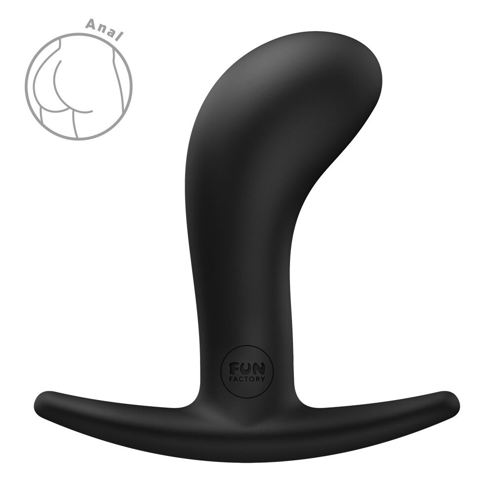 Анальная пробка Fun Factory BOOTIE M Black, диаметр 3,3 см, тонкий ограничитель