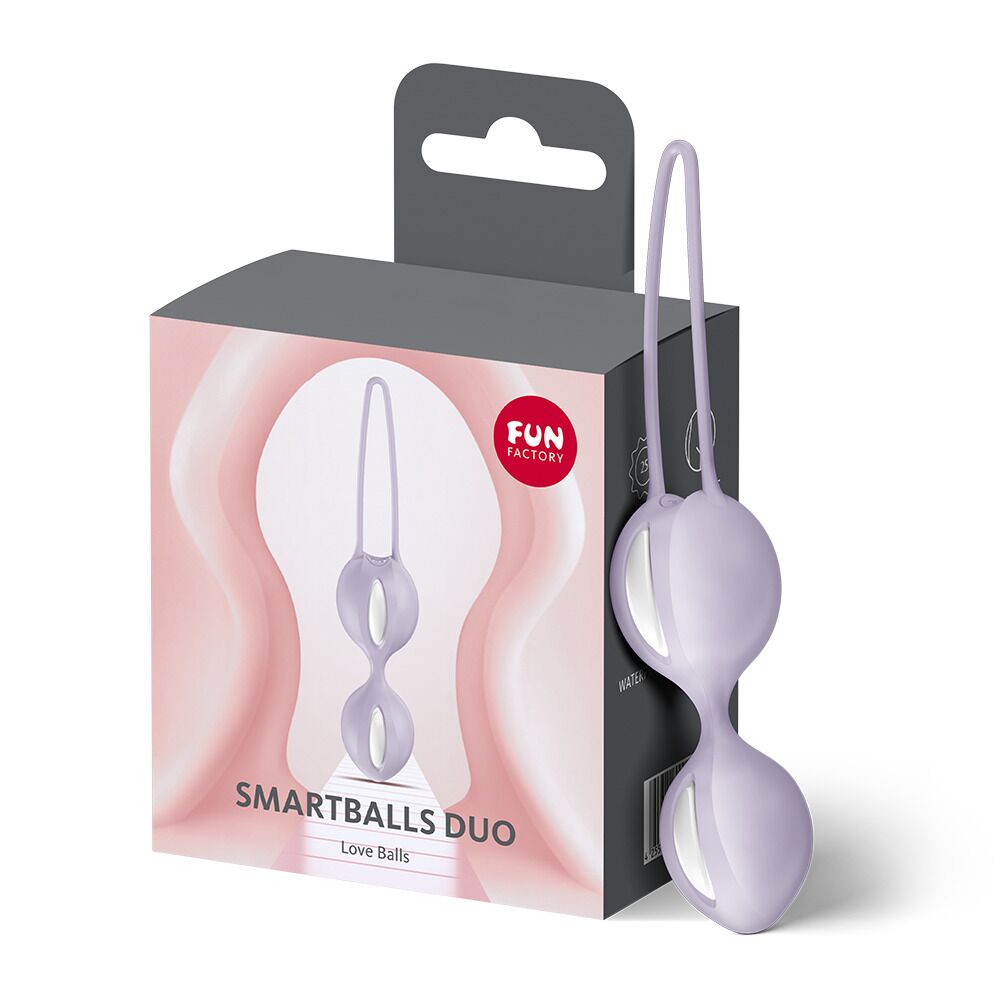 Вагинальные шарики Fun Factory SMARTBALLS DUO Purple, 2 шт, диаметр 3,2 и 3,6 см