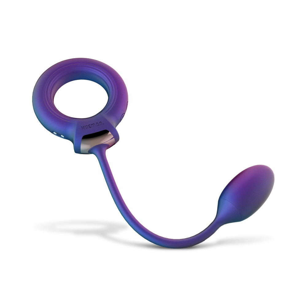 Эрекционное виброкольцо с виброяйцом Hueman - Eclipse Anal Vibrator