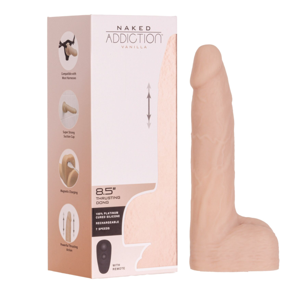 Фаллоимитатор с пульсацией Naked Addiction 8.5” Thruster - Vanilla