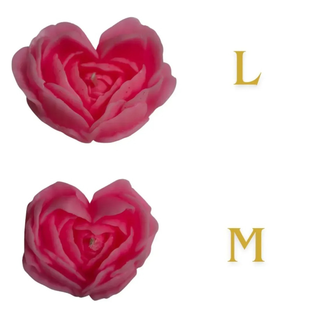 Свеча роза люминесцентная GlowKink 62 г, низкотемпературная, L, для БДСМ, персиковая