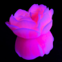 Свеча роза люминесцентная GlowKink 62 г, низкотемпературная, L, для БДСМ, персиковая
