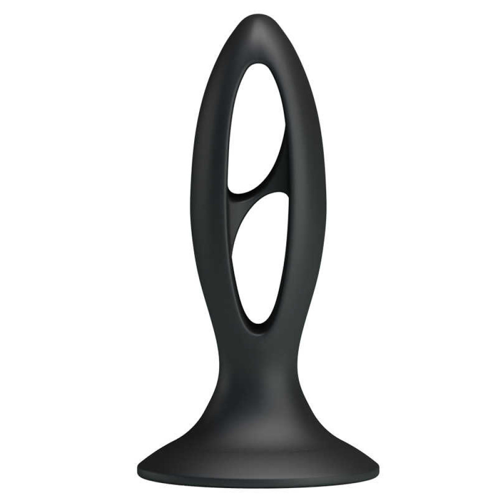 Анальная пробка с присоской Fabulous Silicone черная
