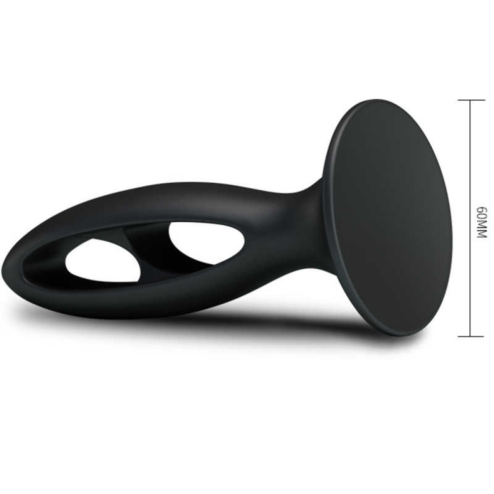 Анальная пробка с присоской Fabulous Silicone черная