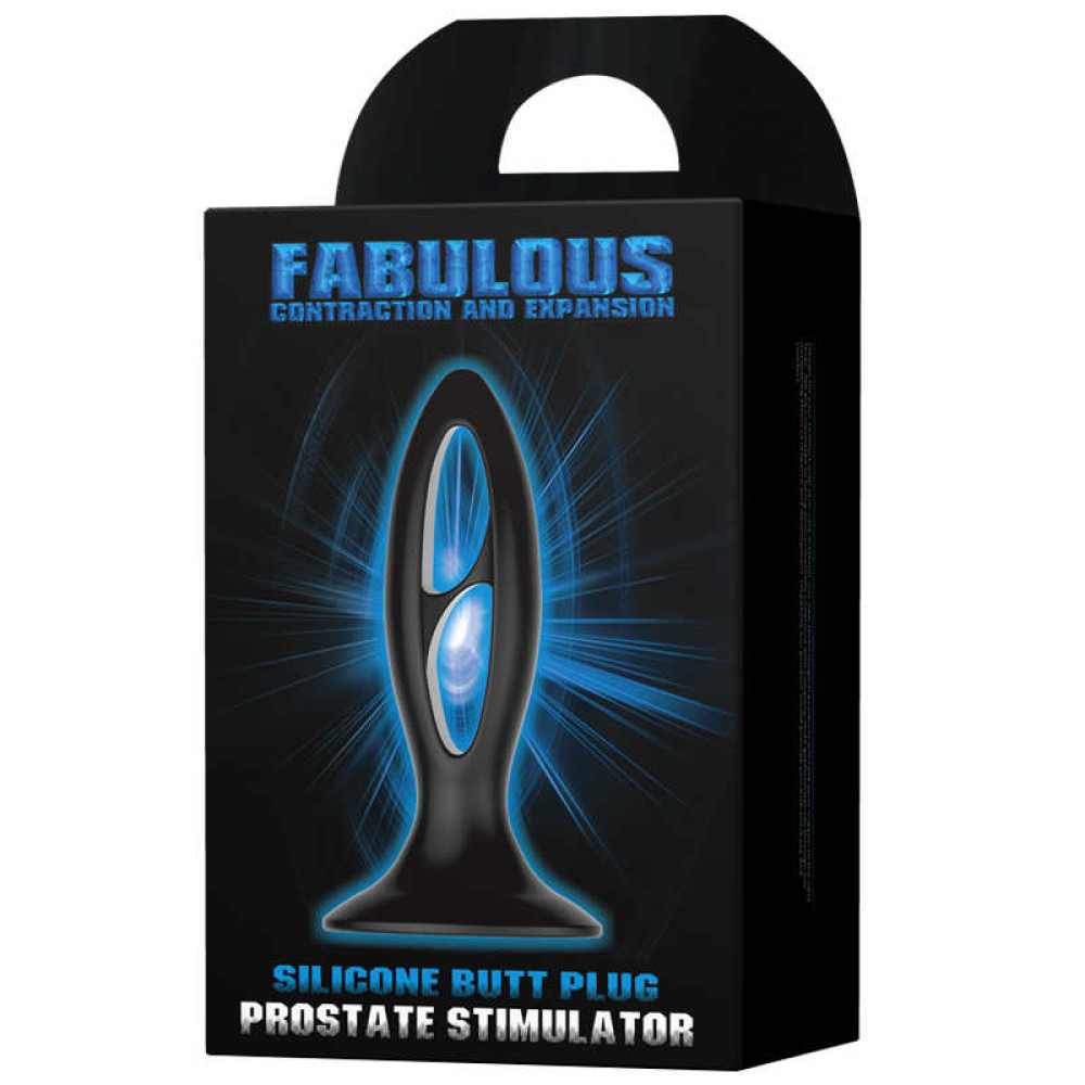 Анальная пробка с присоской Fabulous Silicone черная