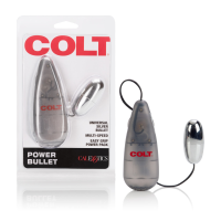 Вибропуля с пультом COLT Multi-Speed Power Bullet, серебристая