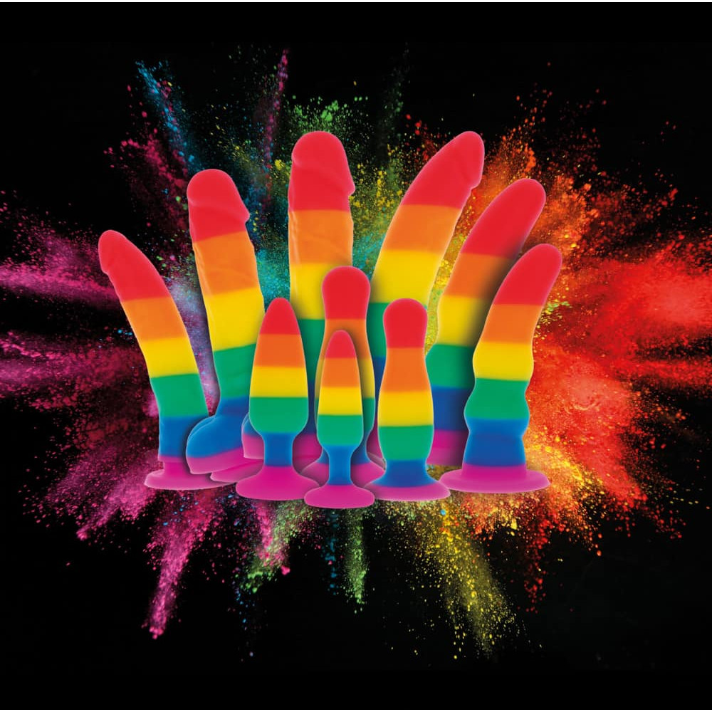 Анальная пробка TOY JOY Fun Stuffer, L, разноцветная, 12.5 х 3.3 см