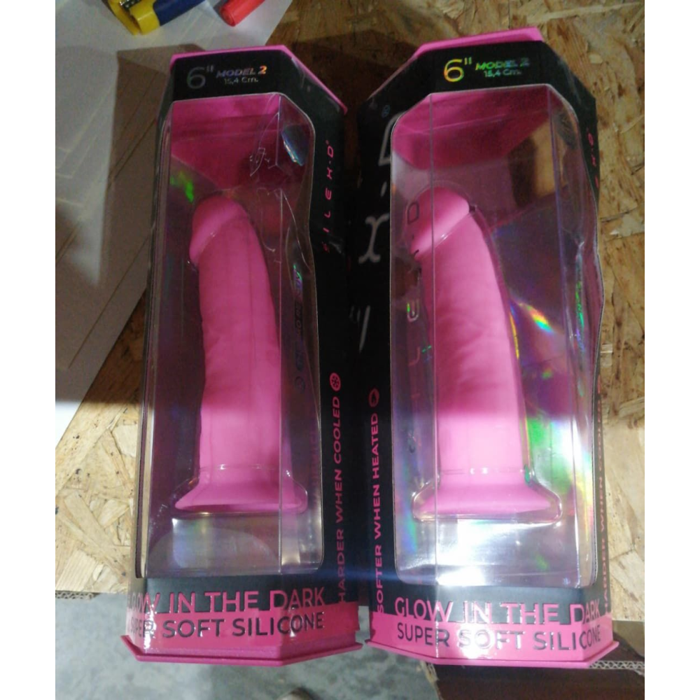 Фаллоимитатор SilexD Robby Pink Glow in the dark (мятая упаковка!!!)