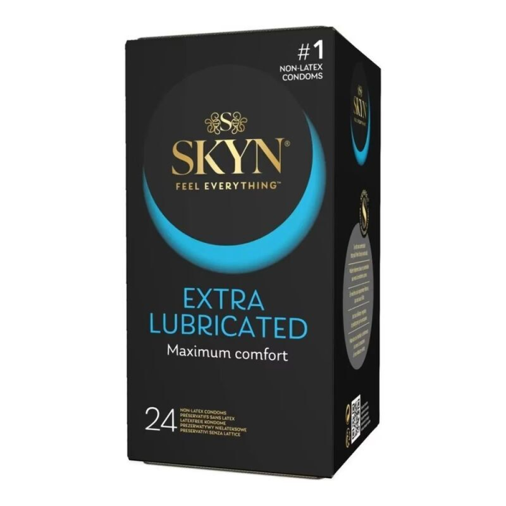 Безлатексные премиум-презервативы SKYN Extra Lubricated 24 шт (мятая упаковка!!!)