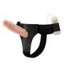 Страпон полый (фаллопротез) с вибрацией Baile Vibrating Strap On, беж, 19 x 4 cм