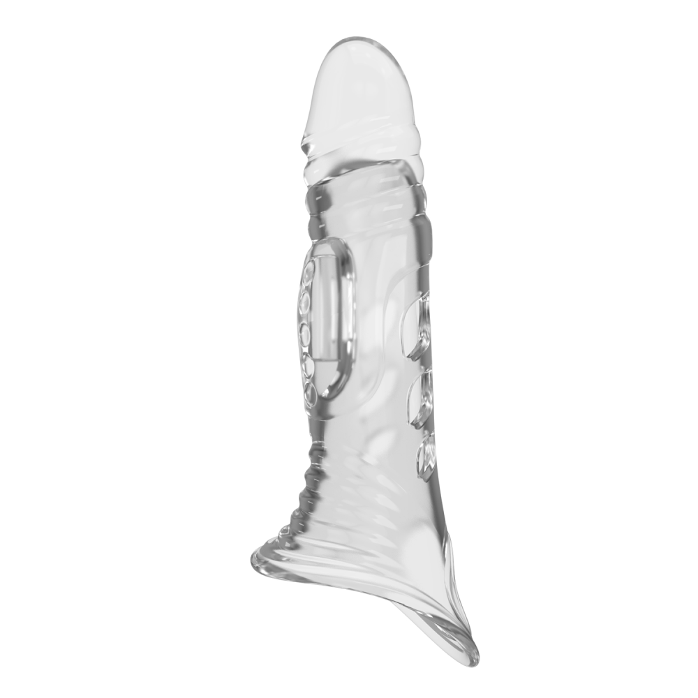 Удлиняющая насадка на пенис Pretty Love Penis Sleeve, прозрачная, 22 х 5,5 см