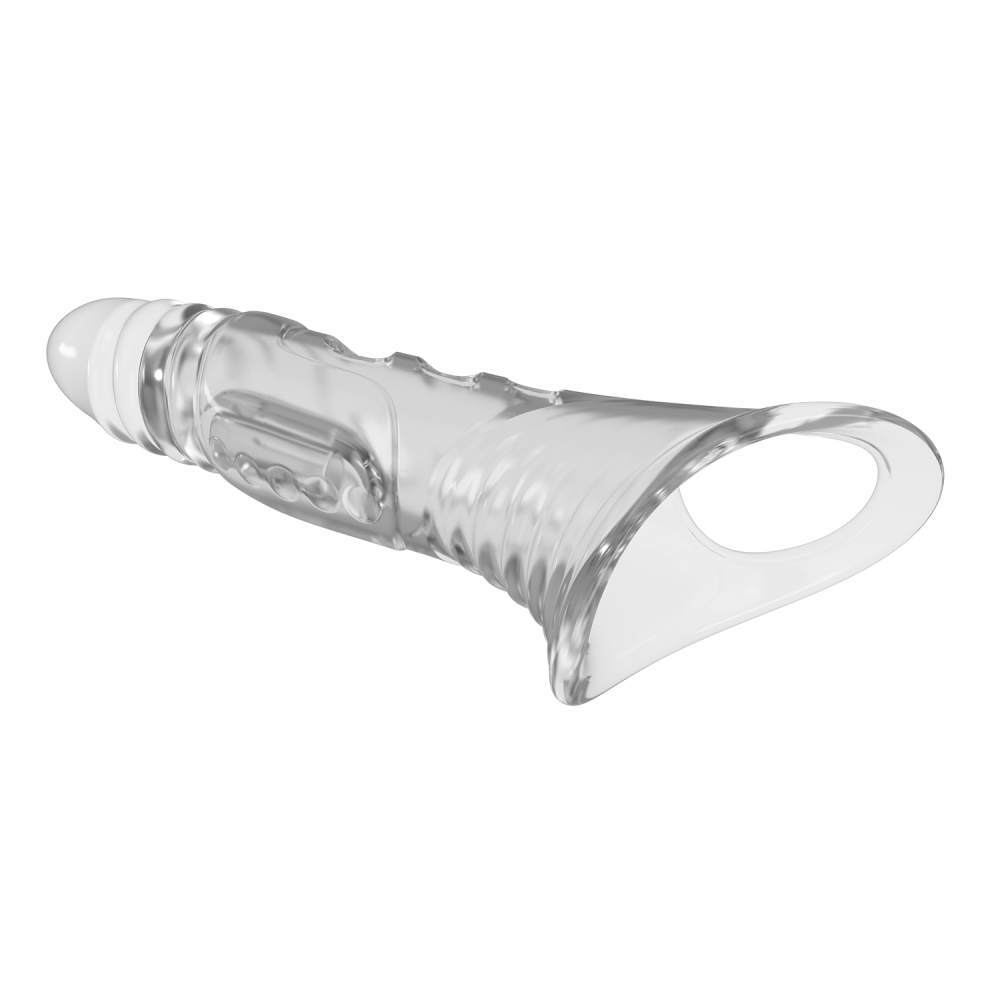 Удлиняющая насадка на пенис Pretty Love Penis Sleeve, прозрачная, 22 х 5,5 см