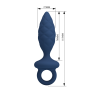Анальная пробка MR. PLAY Butt Plug with Loop, синяя, размер S, 11,5 х 2,7 см