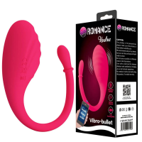 Виброяйцо BAILE Romance Undine силиконовое, с приложением, розовое, 20.5 х 3.4 см