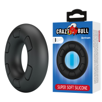 Эрекционное кольцо Crazy Bull Bertram, черное, 6,6 х 1,8 см