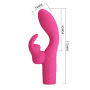 Мини вибратор-кролик Pretty Love Elivia, розовый, 17,2 х 3,4 см
