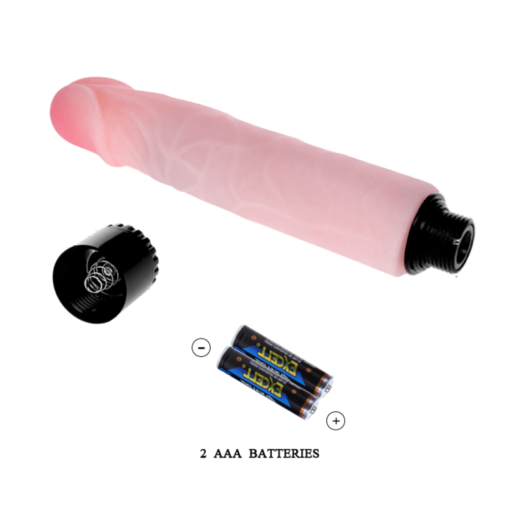 Вибратор реалистичный BAILE The Realistic Cock из киберкожи, 21.5 × 4 см