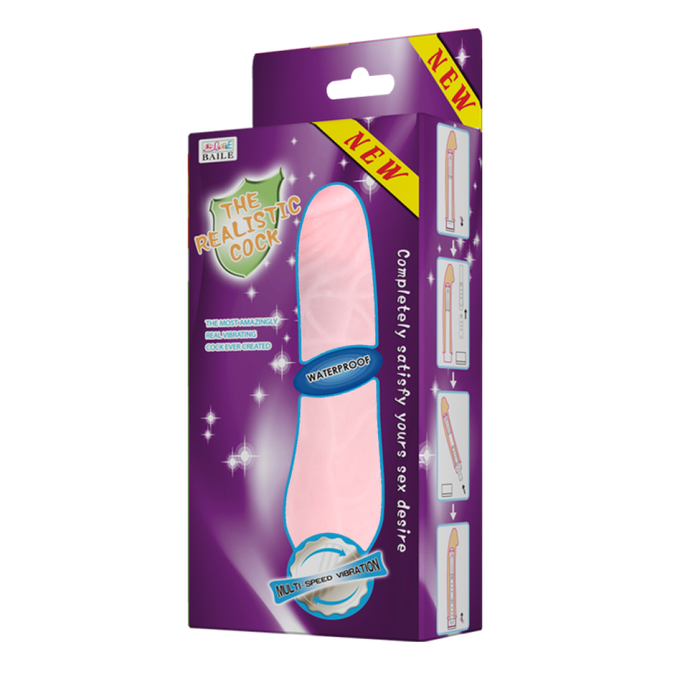 Вибратор реалистичный BAILE The Realistic Cock из киберкожи, 21.5 × 4 см