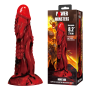 Фаллоимитатор силиконовый Power Monsters Minotaur на присоске, красный, 21 см