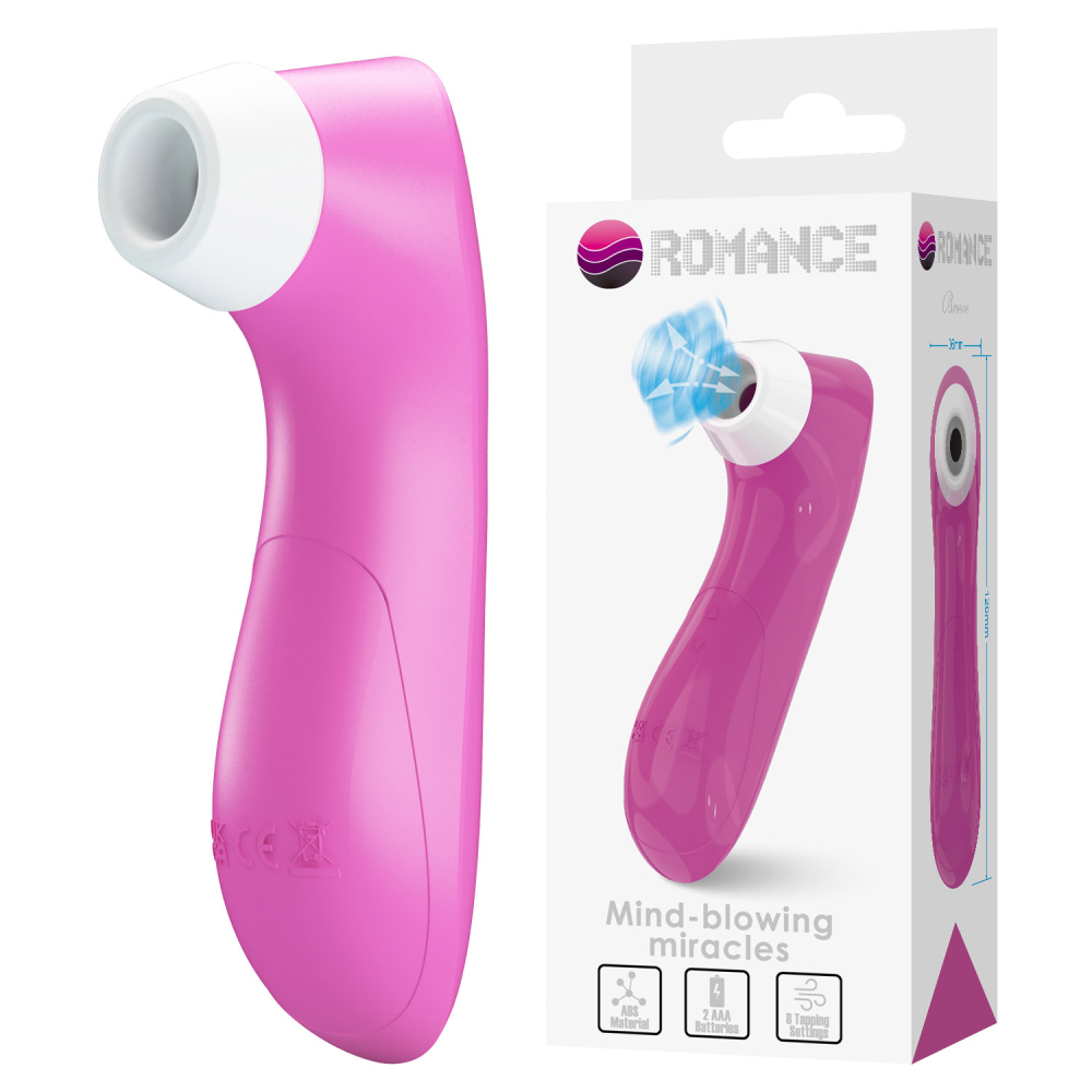 Вакуумный стимулятор клитора Baile Romance, розовый, 12,6 х 3,6 см