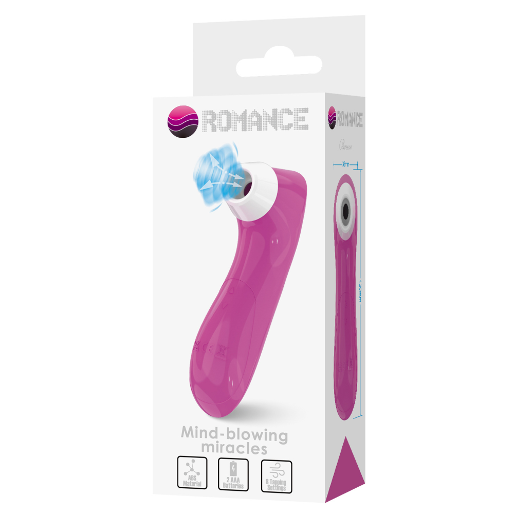 Вакуумный стимулятор клитора Baile Romance, розовый, 12,6 х 3,6 см