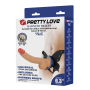 Страпон реалистичный Pretty Love Wells на синих ремнях, 20,6 х 4,2 см