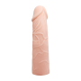 Насадка на пенис Baile Penis Sleeve удлиняющая, бежевая, 17 × 2.5 см