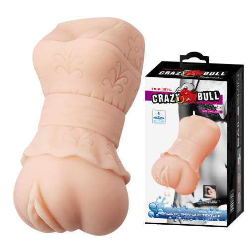 Реалистичный мастурбатор вагина Crazy Bull из киберкожи, 15 × 7 см