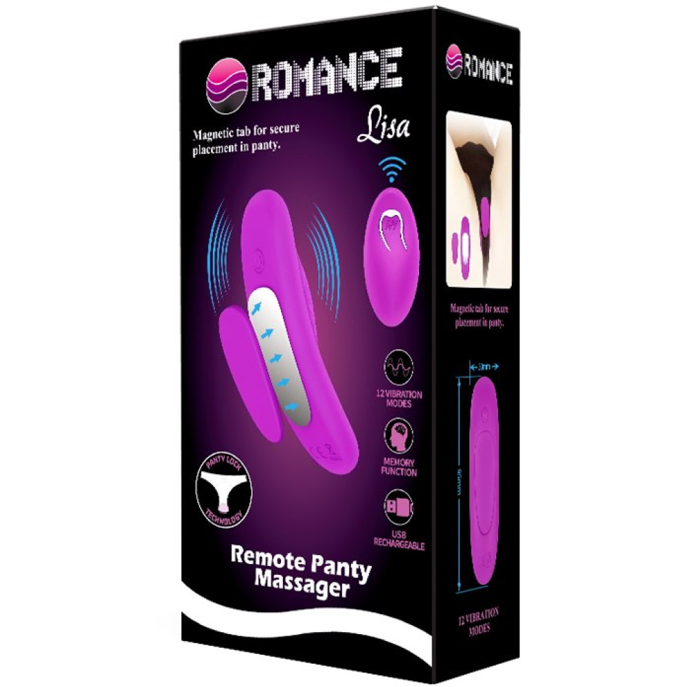 Вибратор в трусики BAILE Romance Lisa, фиолетовый, 9.5 х 3 см