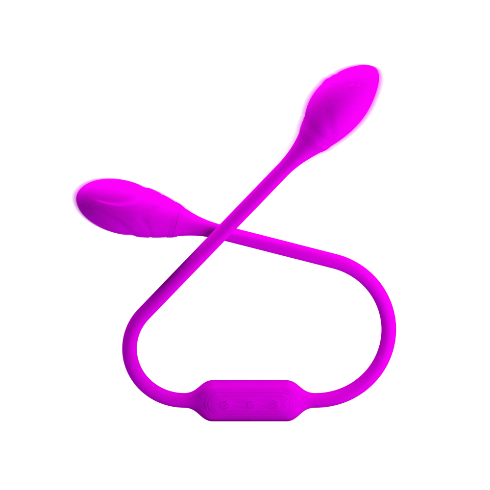 Гибкий вибростимулятор для пар PRETTY LOVE Dream Lover's Whip, фиолетовый, 65.5 х 3.2 см