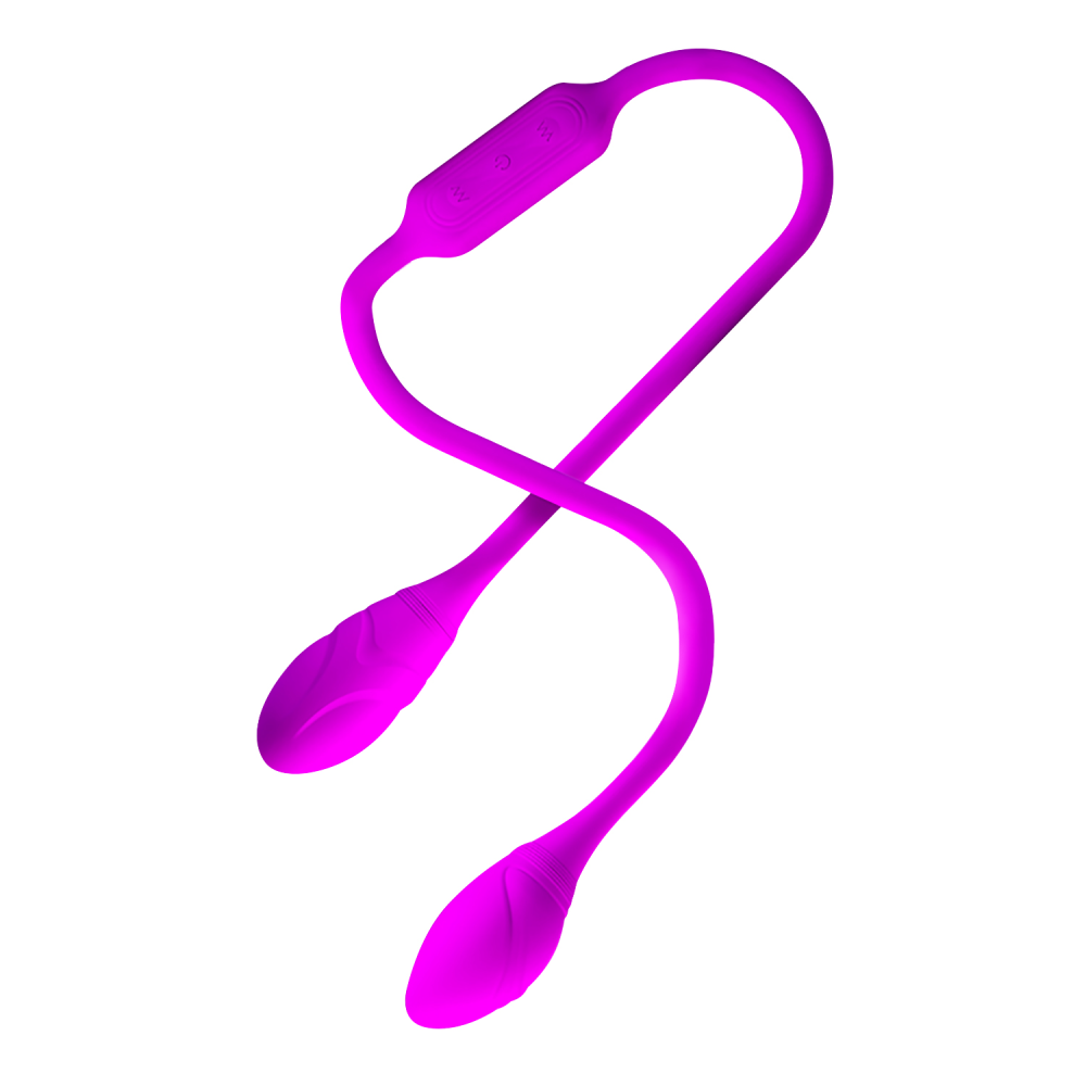 Гибкий вибростимулятор для пар PRETTY LOVE Dream Lover's Whip, фиолетовый, 65.5 х 3.2 см