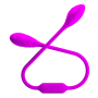 Гибкий вибростимулятор для пар PRETTY LOVE Dream Lover's Whip, фиолетовый, 65.5 х 3.2 см